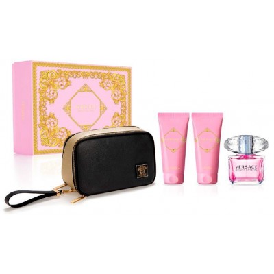 KIT - Versace Bright Crystal kit eau de toilette vaporizador 90ml+gel 100ml+body lotion 100ml+necesaire 