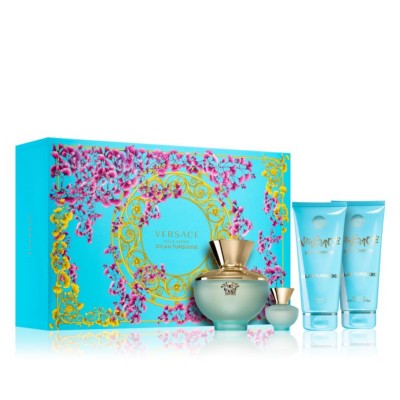 KIT Versace Turquoise 100ml +5ml +100ml Gel +100ml Creme