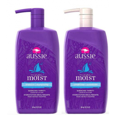 Kit Shampoo e Condicionador Aussie Moist 865ml