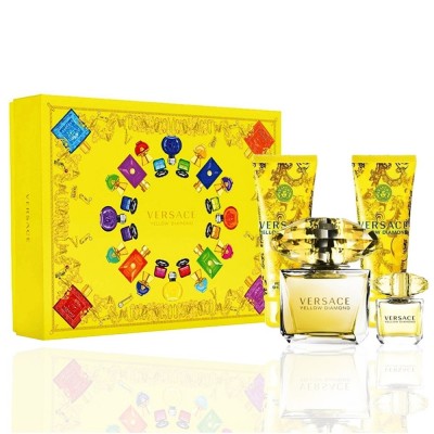  KIT VERSACE YELLOW DIAMOND 90ML+BODY+GEL+MINI