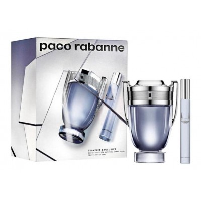 KIT  Invictus  Paco Rabanne  Edt 100ml + Travel Spray 20ml